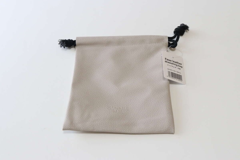 フェイクレザー巾着　パッケージ