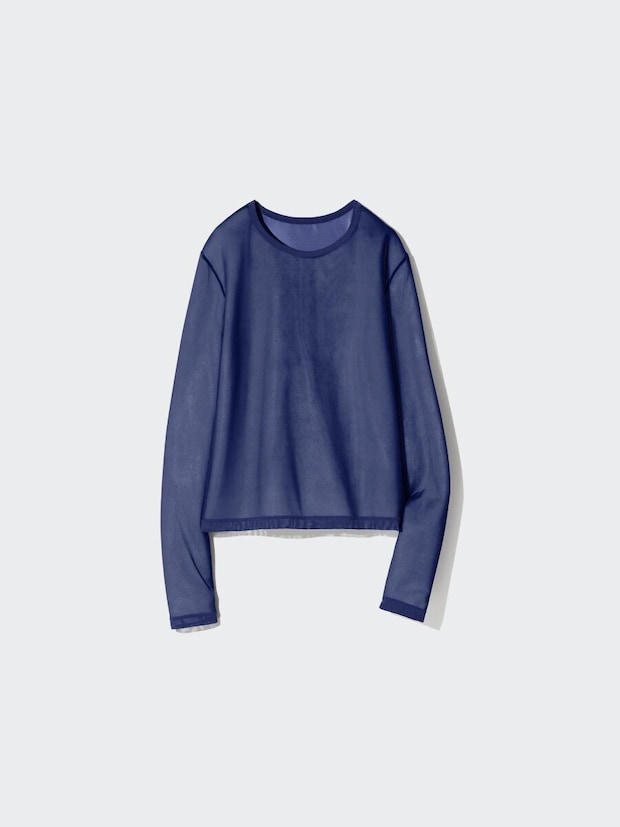 ユニクロのシアーメッシュクルーネックT