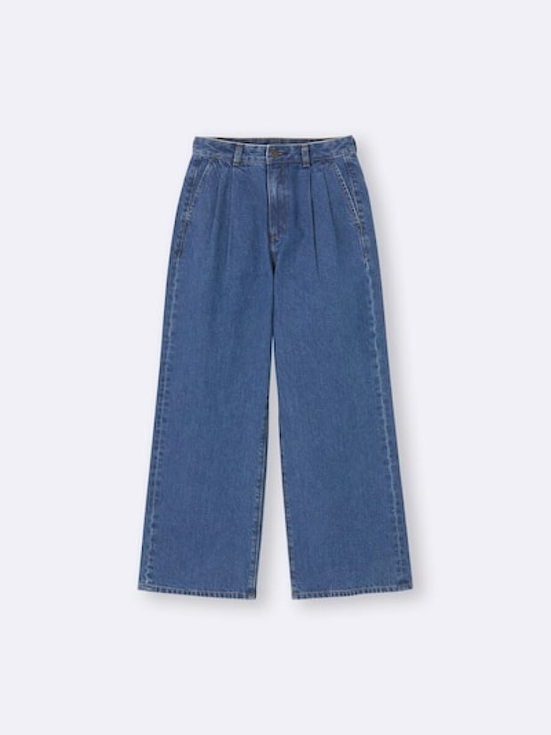 GUのデニムタックトラウザー