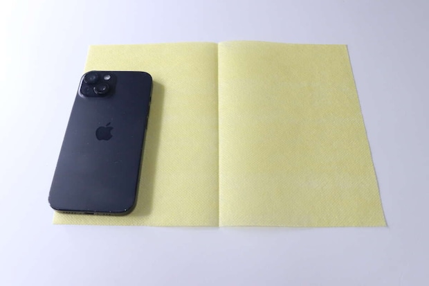 ダイソー　化学ぞうきん からっぷきん　サイズ感