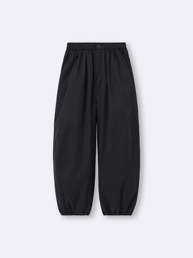 2026gu春夏大人女性おすすめ黒バルーンパンツ