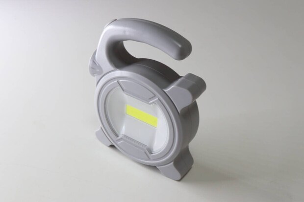 ダイソー　手持ちライト（グレー）　デザイン