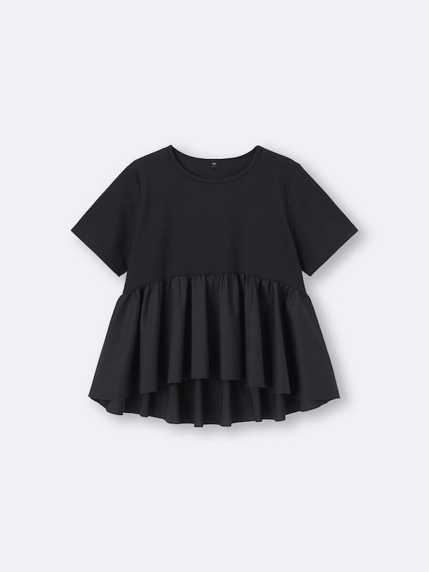 GUの布帛コンビネーションT
