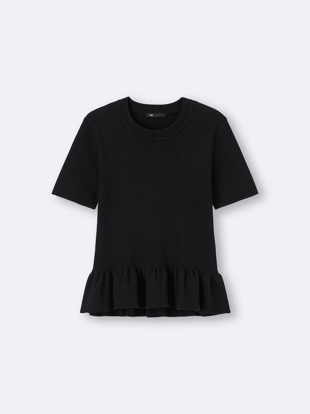 GUのペプラムニットプルオーバー