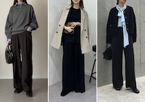 何着るか悩む日は「黒ワイドパンツ」はいとけばとりあえず決まる！大人の垢抜けパンツスタイル