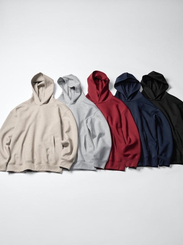 ユニクロUNIQLO：Cのスウェットオーバーサイズプルパーカ全色（ベージュ・グレー・ボルドー・ネイビー・ブラック）
