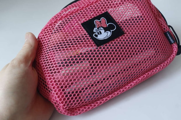ダイソー　メッシュポーチ（ミニーマウス）　使用例　目隠し