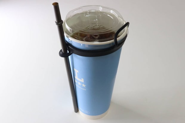 セリア　シリコンドリンクカップホルダー　ストローホルダー