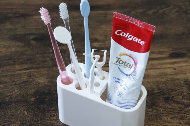 ダイソーの歯ブラシスタンドの使用例