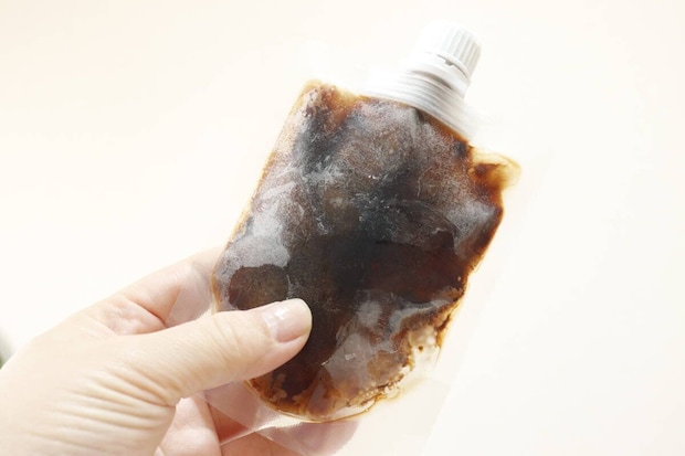 セリアの結露がでる透明スパウトパウチ 3枚入り 150mL