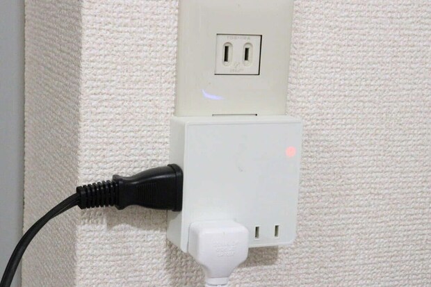 ダイソー　4個口スクエアタップ　使用例