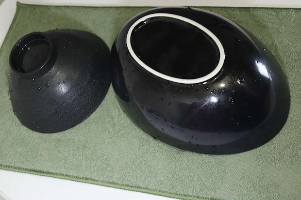 セリアの吸水マット ジャガードリーフの使用例