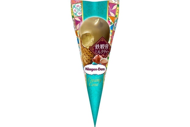 セブンイレブン ハーゲンダッツ クリーミーコーン 鉄観音ミルクティー セブンイレブンのハーゲンダッツ クリーミーコーン 鉄観音ミルクティーのパッケージデザイン