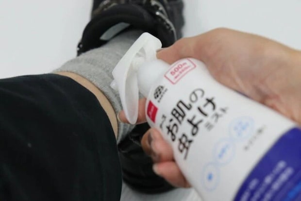 ダイソー　アース お肌の虫よけミスト　使用例