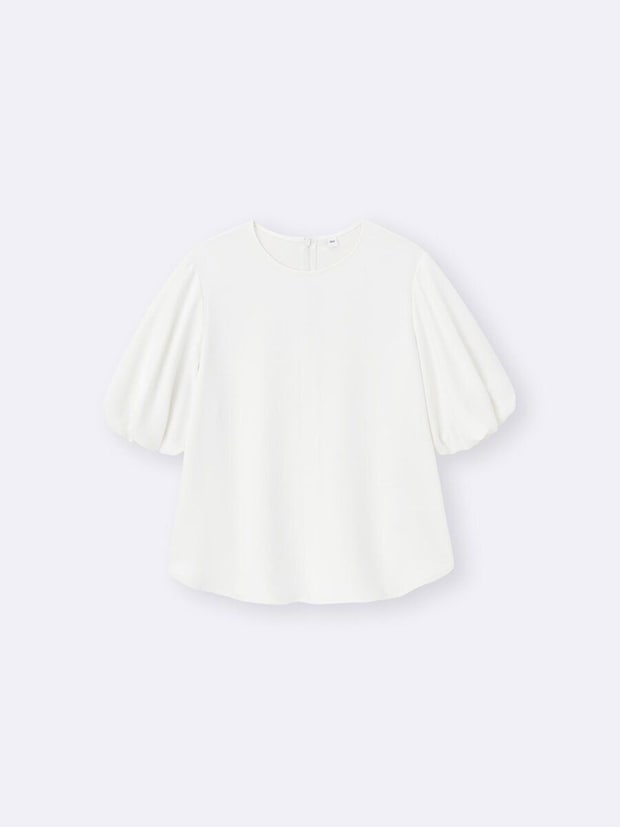 2026gu春夏大人女性おすすめバブルスリーブブラウス