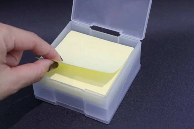 ダイソー　ふせんボックス 両面タイプ クリア　使用例