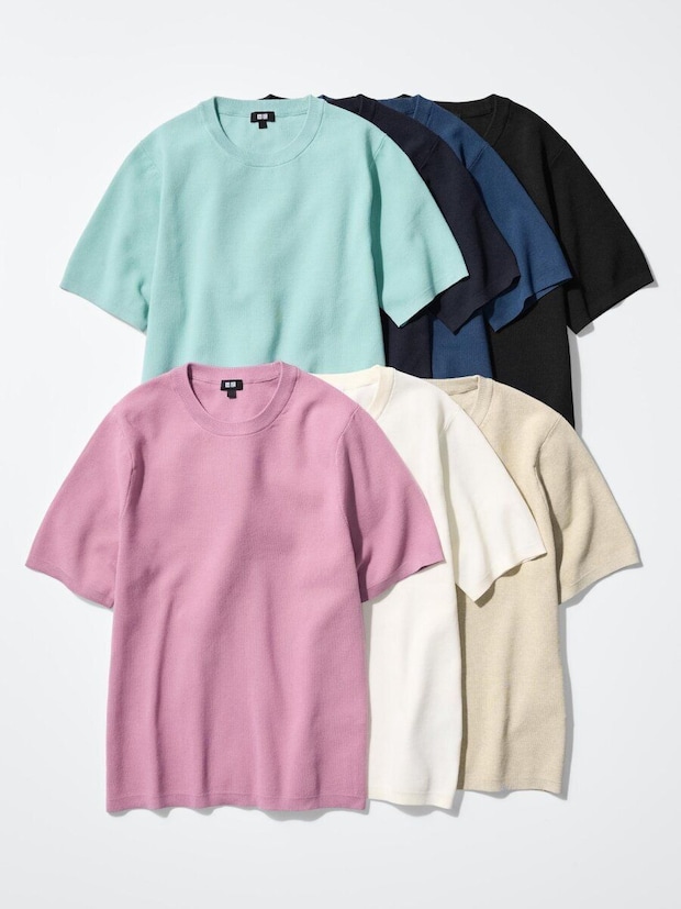 2026夏ユニクロ女性おすすめメンズウォッシャブルミラノリブニットTシャツ