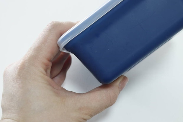 ザルつきパック スクエア 580ml ネイビー　形状