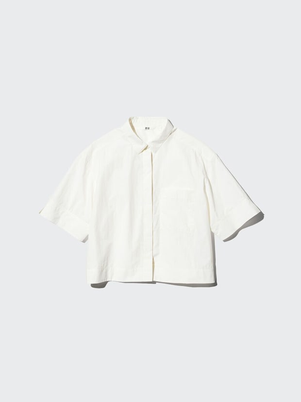 ユニクロのナイロンボクシーショートシャツ