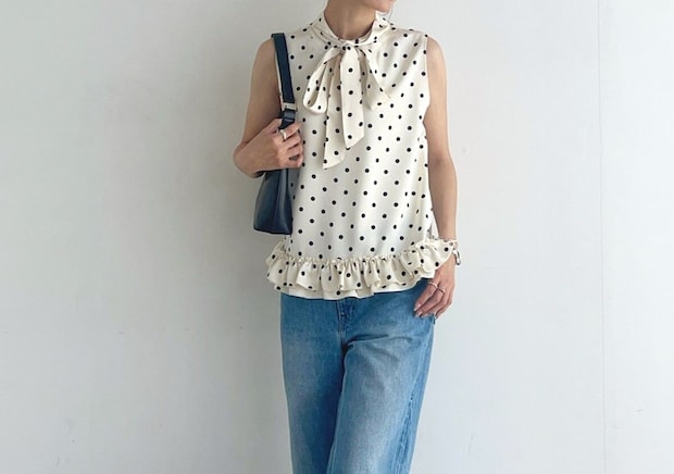 やっぱり夏は「ノースリーブ」が大人気!好バランスでほっそり!お手本着こなし5style