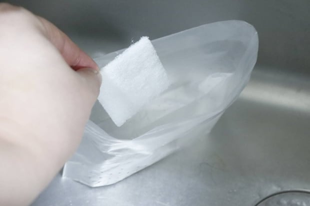 ダイソー 自立する水切りゴミ袋(42枚) ダイソーの自立する水切りゴミ袋(42枚)の使用例