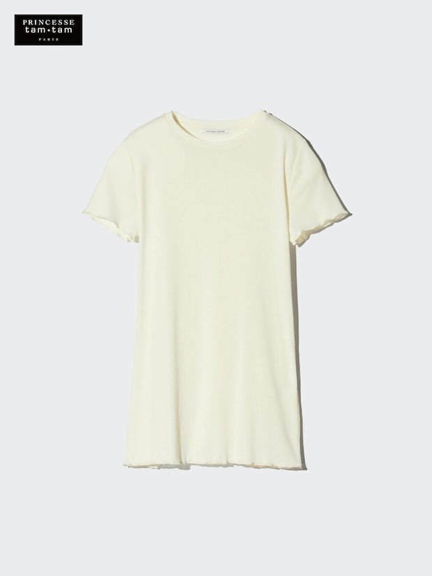 ユニクロのコットンフリルTシャツ