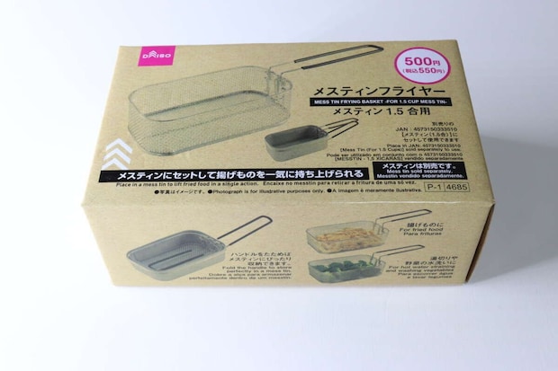 ダイソーのメスティンフライヤー（メスティン1.5合用）のパッケージ