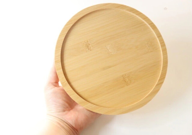 ダイソー　竹製回転台トレイ（直径20cm×2cm）