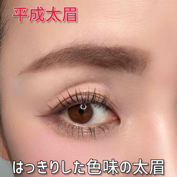メイクアップアーティスト 園佳子 平成眉から令和眉への直し方 はっきりした色味が特徴の平成太眉のビフォー写真