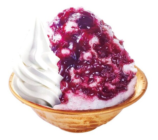 ソフトクリームがのったアサイーミックス氷 ソフトクリームがのったアサイーミックス氷