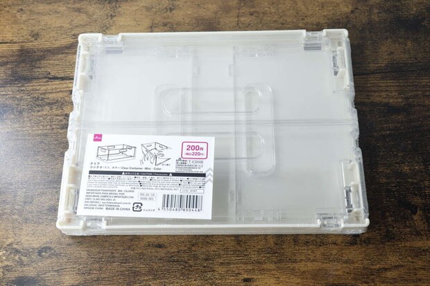 ダイソーのクリアコンテナ(ミニ、カラー)のパッケージ ダイソーのクリアコンテナ(ミニ、カラー)のパッケージ