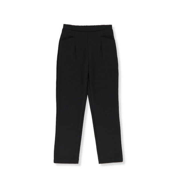 黒色のウエストゴムスリムパンツ 黒色のウエストゴムスリムパンツ