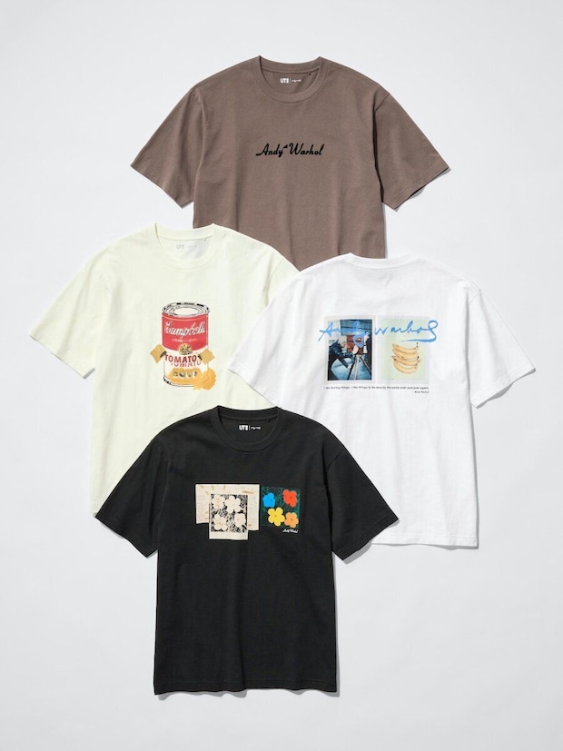 アンディ・ウォーホルの作品がプリントされたUTのTシャツ4枚 アンディ・ウォーホルの作品がプリントされたUTのTシャツ4枚