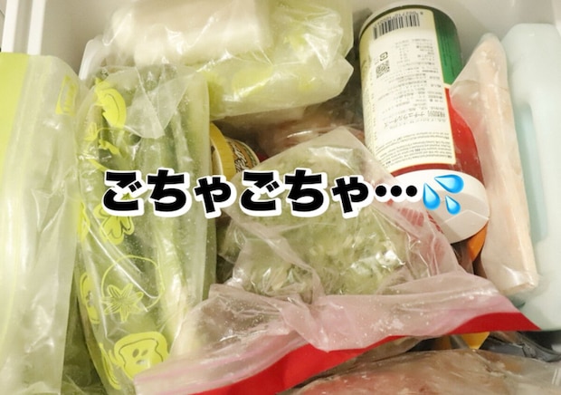 100均に駆け込んで大正解!ごちゃごちゃ状態から即脱却!シンプル便利な冷凍庫スタンド