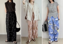 シンプルな夏コーデは「柄パンツ」投入で差が付く！ラクしておしゃれ♡大人のこなれスタイル