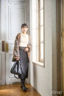 ツイードコートでクラス感UPな大人の余裕をまとうウインターLOOK☆