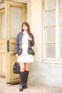 4Wayダウンが冬映え確定の甘辛モノトーンで最高の美バランス♪