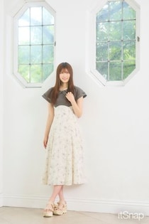 繊細な花柄ワンピで叶える愛されサマーのガーリーLOOK♪