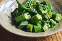 今週のあともう一品「オクラのねぎ炒め」