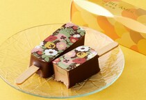 軽やかで食べやすい！カラフルな花のイラストが描かれた棒つきチョコレート