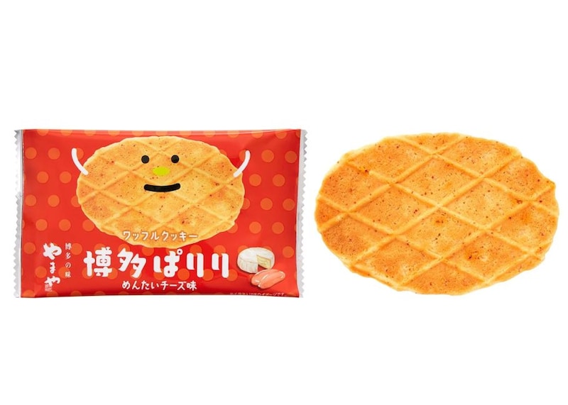 博多ぱりり めんたいチーズ味のパッケージと中身