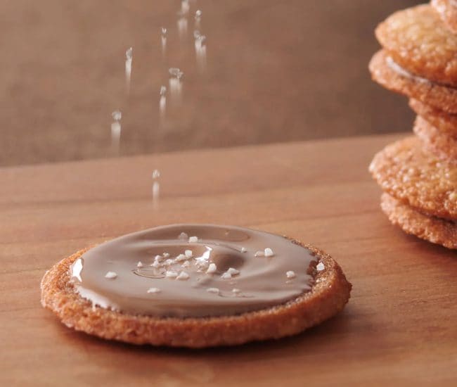 塩をかけたクッキー