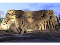 【福岡県芦屋町】28の砂像が登場する「あしや砂像展2025 ～時空を超えて～ 恐竜」開催！AR撮影体験も