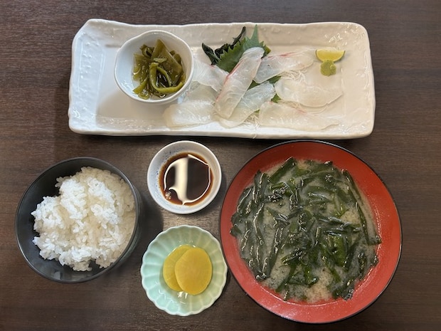 鯛刺身定食1