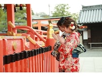 【京都府京都市】銭洗弁天で清めた縁起の良い五円玉を三が日限定でレンタル着物岡本がプレゼント！