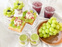 【岡山県美作市】農園カフェ湯郷に、朝採りシャインマスカットを堪能できるアフタヌーンティーが登場！