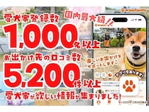 愛犬家向けの犬連れお出かけ口コミサイト「ワンちゃんと」が登録者1,000人を突破！