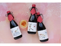 猫のイラストと日付を組み合わせてラベルに！「誕生日ギフト 古酒仕込み梅酒」新発売