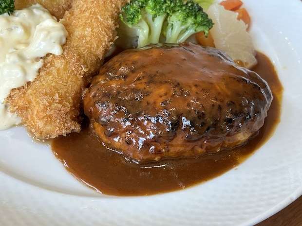 ハンバーグ&エビフライ1-4