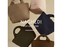 【大分県・静岡県・大阪府】トゥモローランド3店舗で、人気トートなどを展開する「NAGHEDI」POP UP開催中！